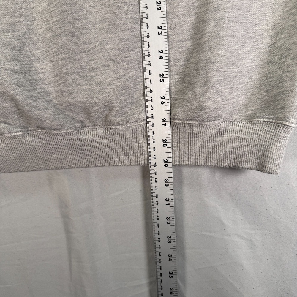Vintage Y2K Adidas Hoodie Mens XL Gray Pullover Sweatshirt Big Logo Fleece - Picture 9 of 10